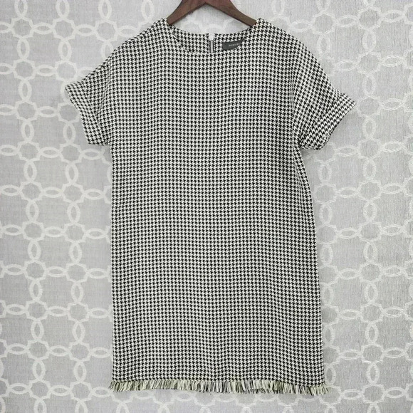 New Primark Pattern Short sleeve Fringe hem Shift Dress Women's 6 - Picture 1 of 10